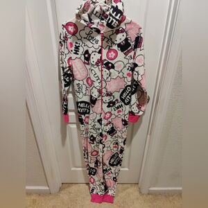 Hello Kitty White Pink Onesie Pajamas